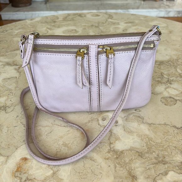 Fossil Erin Crossbody Leather Bag - Purple - Picture 2 of 12